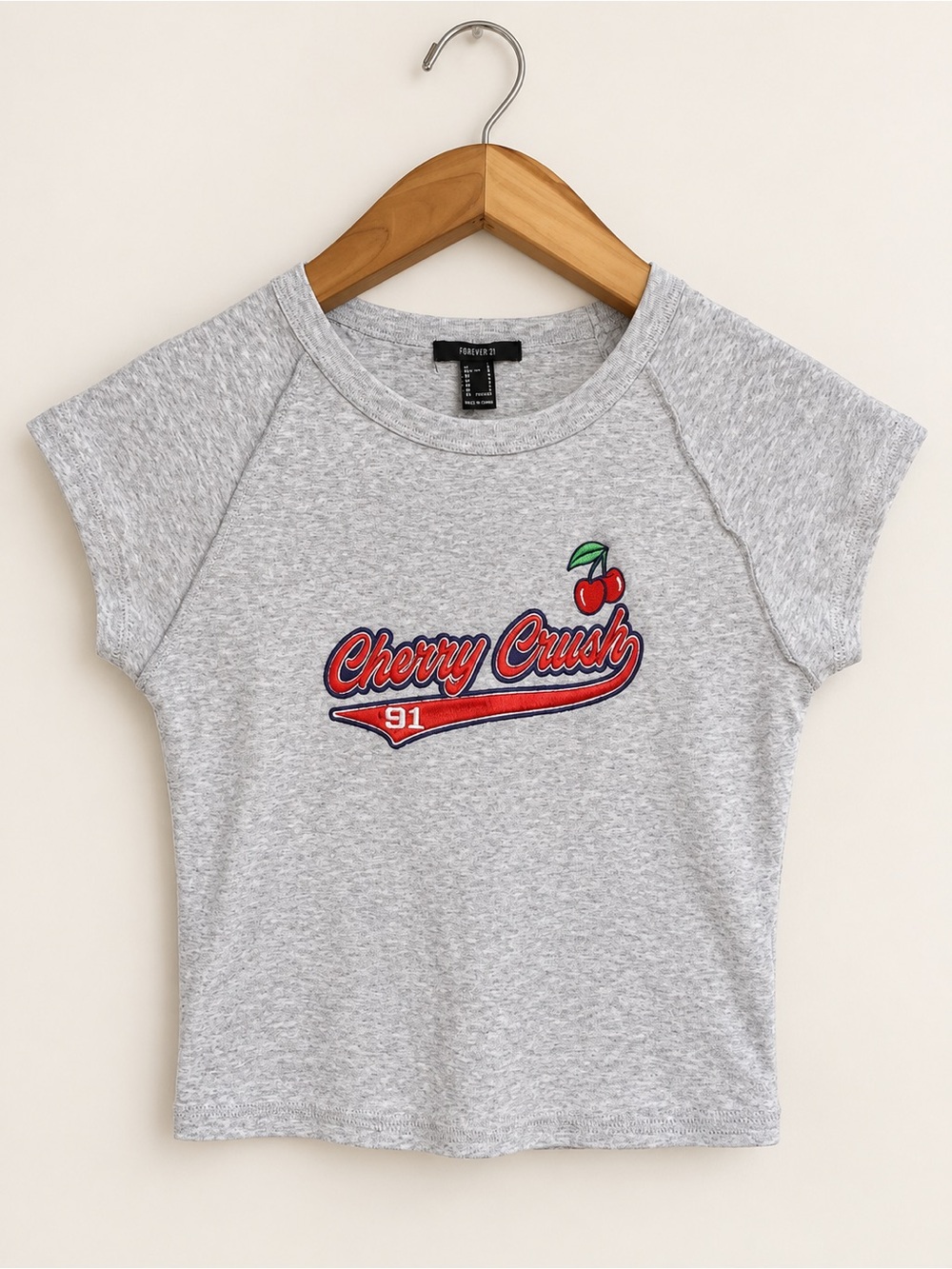 NWT Forever 21 Y2K Cherry Crush Cotton Baby Tee Size Large